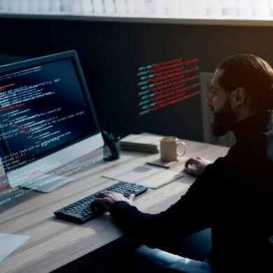 Man Working on Computer