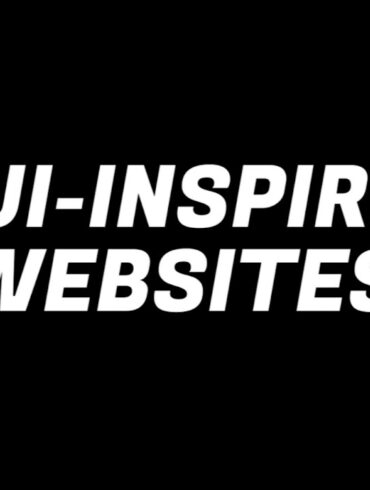The inscription 5 ui - inspired websites on a black background