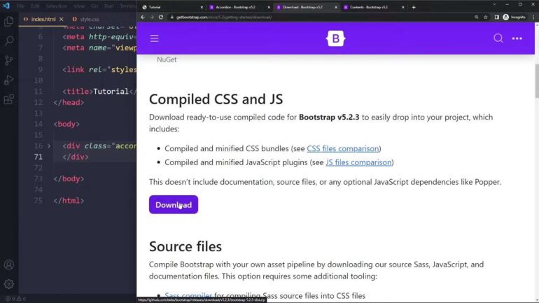 Process of download Bootstrap